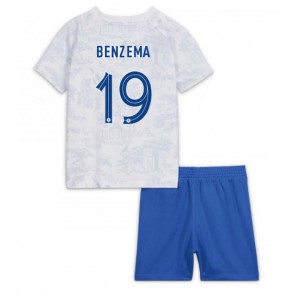 France Karim Benzema #19 Replica Away Stadium Kit for Kids World Cup 2022 Short Sleeve (+ pants)
